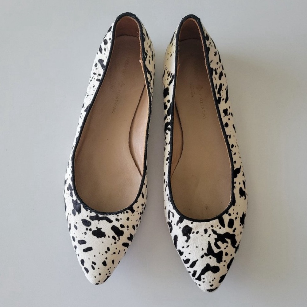 Mercanti Fiorentini Slip on Flats Women's Size 8.5 Animal Print Made in Italy